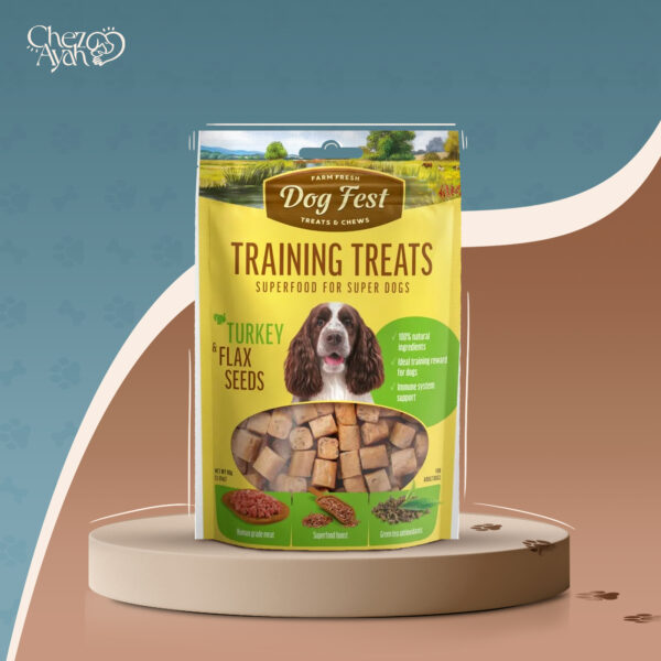 Dogfest Training Treats - Turkey &  Flax Seeds